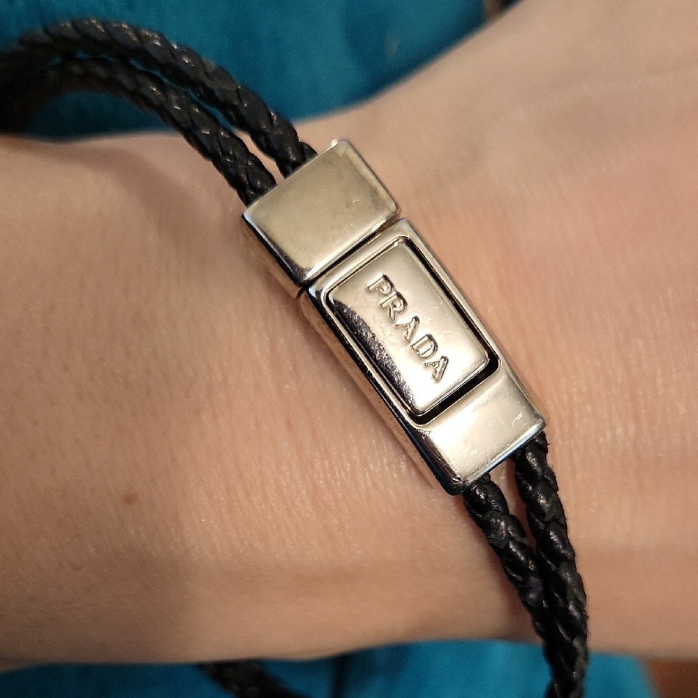 Prada Double Braided Nappa Leather Bracelet - Picture 2 of 4
